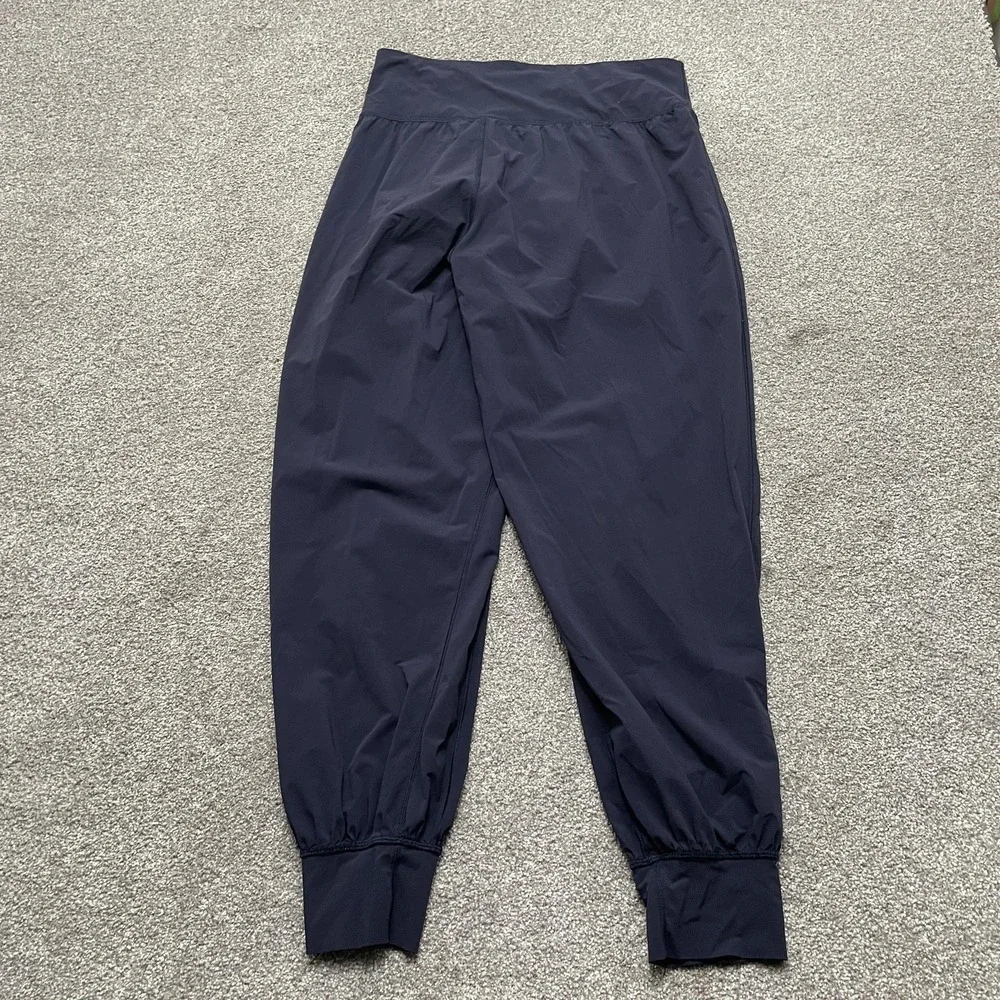 Lululemon Joggers Womens 8 Navy Sun Setter Tapered Cuffed Athletic Pants Yoga - Picture 5 of 10